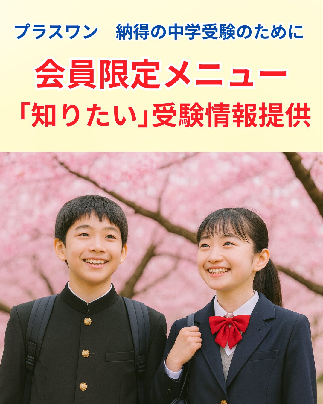 中学受験の窓口 できることプラスワン バナー